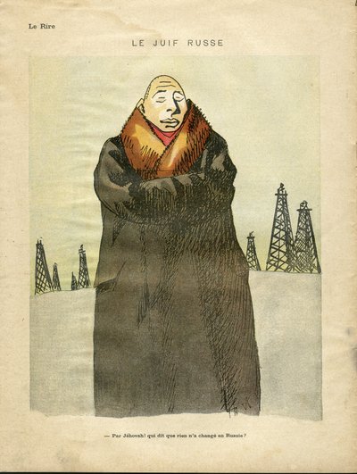 رسم توضيحي لهيرمان بول (1864-1940) في Le Lire ، كاليفورنيا. 1935 - اليهودي الروسي - معاداة السامية ، بترول - يهودي بواسطة رينيه جورج هيرمان بول