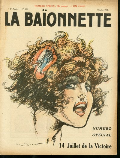 غلاف "La Baionnette" ، العدد 210 ، Satirique en Couleurs بواسطة رينيه فنسنت