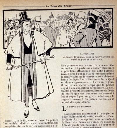 تمثيل جورج بريان بروميل (1778 - 1840) ، ملك الدانديز ، الموجود في المنفى في كاليه. رسم لرينيه فينسينت. القرن ال 19 بواسطة رينيه فنسنت