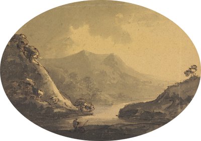 منظر طبيعي مع صياد بواسطة Rev. William Gilpin