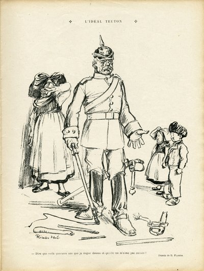 رسم توضيحي لريكاردو فلوريس (1878-1918) في Le Rire بواسطة ريكاردو فلوريس