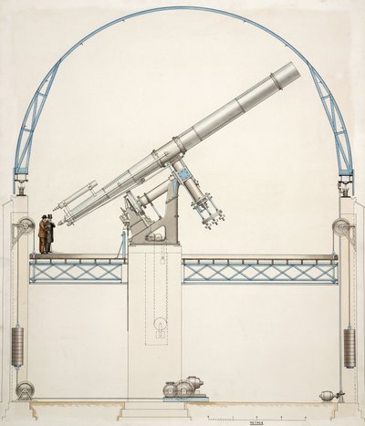 Equatorially mounted refracting telescope with dome بواسطة ريتشارد (بعد) داد