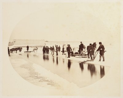 Ice cutting on the St Lawrence River