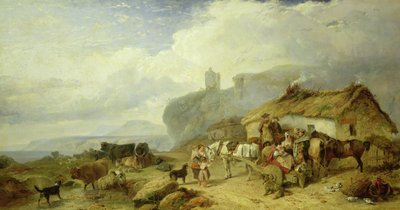 توقف دروفر ، جزيرة مول في المسافة ، 1845 بواسطة ريتشارد انسديل