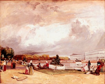 لوحة Parterre d'eau a Versailles لريتشارد باركس بونينجتون (1802-1828) قاتمة. 42x52 سم باريس ، متحف اللوفر بواسطة ريتشارد بونينجتون