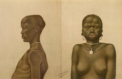 صبي واجاندا وفتاة دينكا ، من "تاريخ البشرية" ، المجلد الثالث ، للأستاذ فريدريش راتزيل ، 1898 بواسطة ريتشارد بوكتا