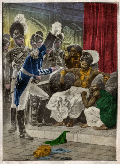 سري فيكراما راجاسينها ، ملك كاندي (سريلانكا) طرده الإنجليز عام 1815. 1924 (رسم توضيحي) بواسطة ريتشارد كاتون (بعد) وودفيل