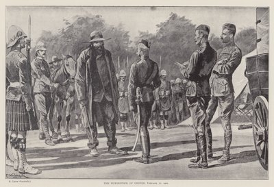 The surrender of Cronje, 27 February 1900 (litho) بواسطة ريتشارد كاتون الثاني (بعد) وودفيل