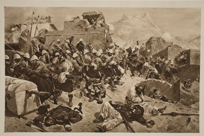 قندهار: المرتفعات 92 و Gurkhas الثانية اقتحام غاودي الملا صاحبباد ، من "أخبار لندن المصورة" ، 1901 بواسطة ريتشارد كاتون وودفيل