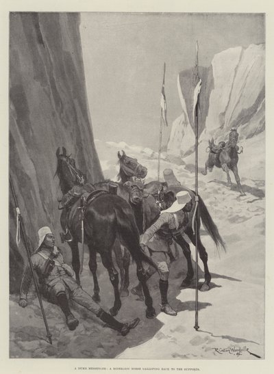 A Dumb Messenger ، حصان Riderless يركض إلى الدعم بواسطة Richard Caton Woodville junior