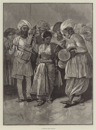 فتاة Nautch ترقص بواسطة Richard Caton Woodville junior