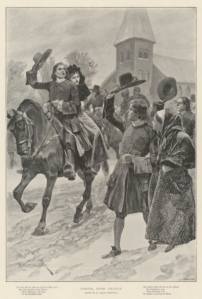 قادمة من الكنيسة بواسطة Richard Caton Woodville junior