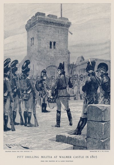 ميليشيا الحفر بيت في قلعة Walmer في عام 1803 بواسطة Richard Caton Woodville junior