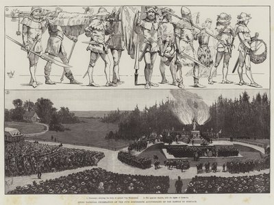 الاحتفال الوطني السويسري بالذكرى الخمسمائة لمعركة سيمباخ بواسطة Richard Caton Woodville junior