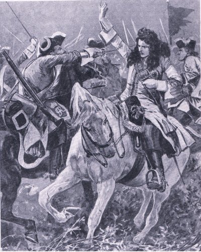 معركة مالبلوكيت ، 11 سبتمبر 1709 ، رسم توضيحي من المعارك البريطانية على البر والبحر ، 1915 بواسطة ريتشارد كاتون وودفيل جونيور