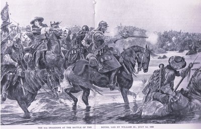 ال معركة بوين 1 يوليو 1690 ، التوضيح من المعارك البريطانية على البر والبحر ، 1915 بواسطة Richard Caton Woodville junior