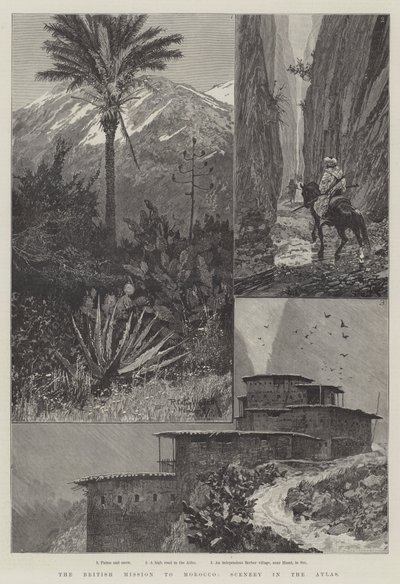 البعثة البريطانية إلى المغرب ، مشهد في الأطلس بواسطة Richard Caton Woodville junior