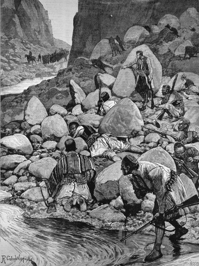 الانتفاضة في الهرسك: Ambuscade ، من `` The London Illustrated London News &39;&39; ، 1 أبريل 1882 بواسطة ريتشارد كاتون وودفيل جونيور