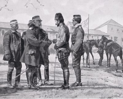 استسلام يانينا ، صورة توضيحية من "تاريخ الأمم لهتشينسون" ، 1915 بواسطة Richard Caton Woodville junior