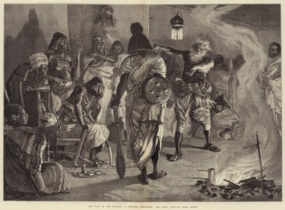 الحرب في السودان ، درويش يكرز بالحرب المقدسة لرؤساء العرب بواسطة Richard Caton Woodville junior