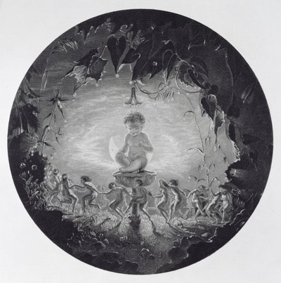 Puck and the Fairies ، منقوش بواسطة William Home Lizars (1788-1859) بواسطة ريتشارد داد