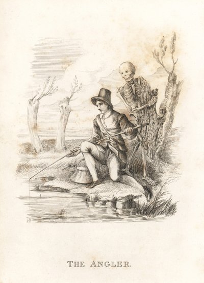 الهيكل العظمي للموت والصياد. ، 1827 (نقش) بواسطة ريتشارد داجلي