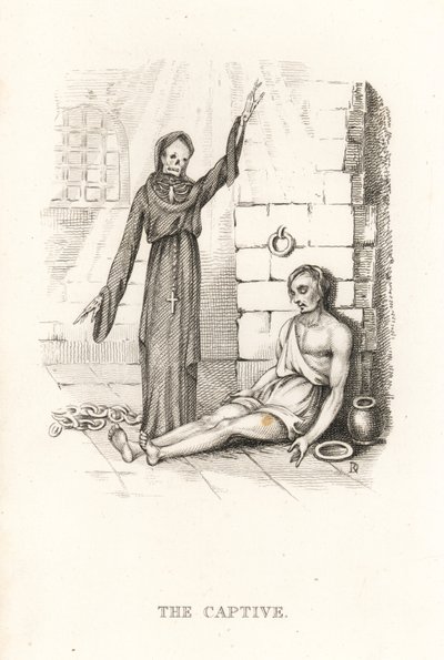 الهيكل العظمي للموت و الأسير. ، 1827 (نقش) بواسطة ريتشارد داجلي