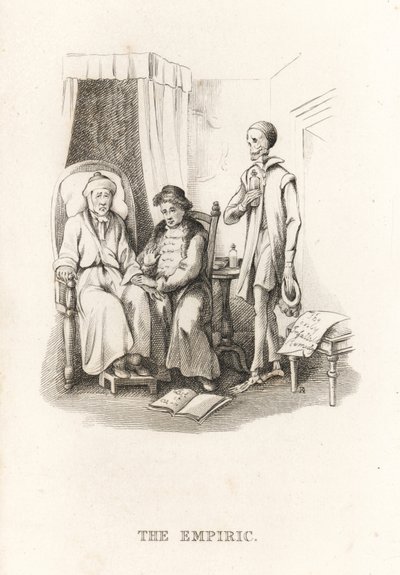 الهيكل العظمي للموت والطبيب الدجال. ، 1827 (نقش) بواسطة ريتشارد داجلي