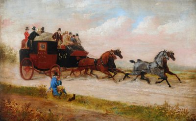 عربة بريد ليدز الملكية، حوالي عام 1875 (زيت على قماش) بواسطة ريتشارد دود ويداس