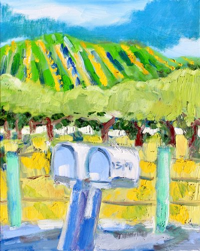 Mailboxes and Vineyard ، نابا ، 2019 بواسطة ريتشارد فوكس