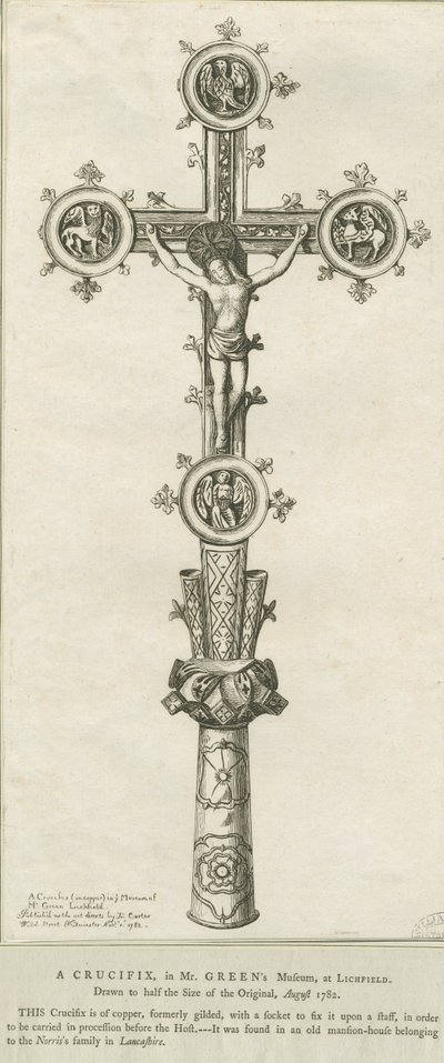 Lichfield - Crucifix: الحفر ، أغسطس 1782 (طباعة) بواسطة ريتشارد جرين