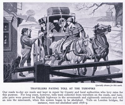 المسافرون الذين يدفعون رسومًا في Turnpike ، c.1950 بواسطة ريتشارد هنري بروك