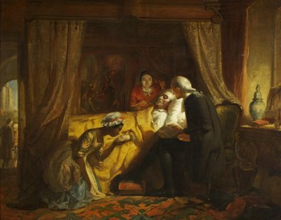 وفاة إدوارد كولستون ، 1844 (زيت على قماش) بواسطة ريتشارد جيه لويس