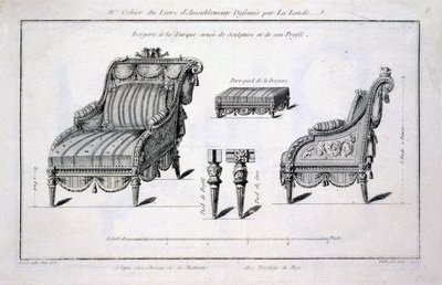 كرسي بذراعين برجر على الطراز التركي ، من أعمال مختلفة من قبل Lalonde ، مصمم ومصمم ، تم نشره 1780-96 بواسطة ريتشارد لالوند