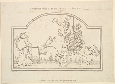 Frontispiece إلى The Jacobites Journal ، 27 نوفمبر 1781. بواسطة ريتشارد ليفساي