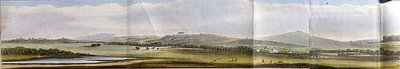 Harrow و Little Primrose Hill و Primrose Hill ، تفاصيل من حانة "A Panoramic View around the Regent's Park". بواسطة أكرمان بواسطة ريتشارد موريس