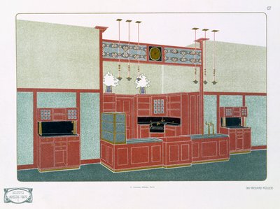 ر 87 العمارة مودرن 1 ، القرن 19 أو 20 (طباعة) بواسطة ريتشارد مولر