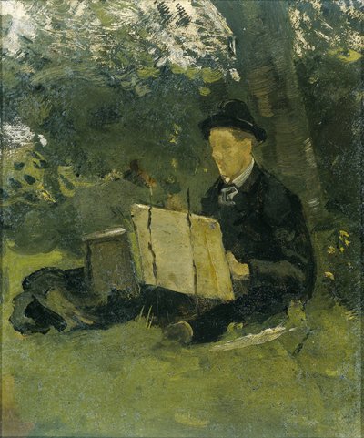 جان فيركاد (1868-1946) رسم تحت شجرة في حاتم بواسطة ريتشارد نيكولاس رولاند هولست