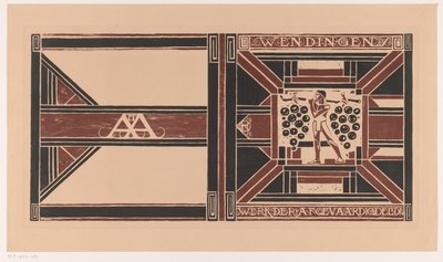 تصميم الغلاف لـ: Wendingen، 1921 عمل الأعضاء المفوضين (العنوان على الكائن) بواسطة ريتشارد نيكولاس رولاند هولست
