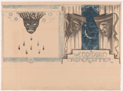 تصميم الغلاف لـ: Wendingen، Mask Issue، 1920 بواسطة ريتشارد نيكولاس رولاند هولست