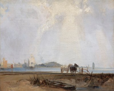 بالقرب من Quillebeuf بواسطة Richard Parkes Bonington