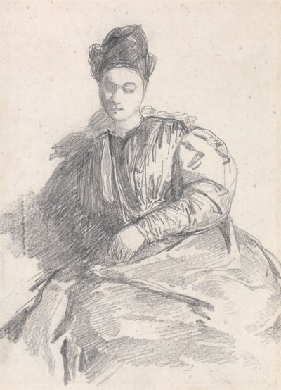 دراسة امرأة جالسة بواسطة Richard Parkes Bonington