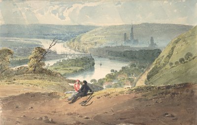 منظر لروان من تل سانت كاترين ، 1821-1822. بواسطة ريتشارد باركس بونينجتون