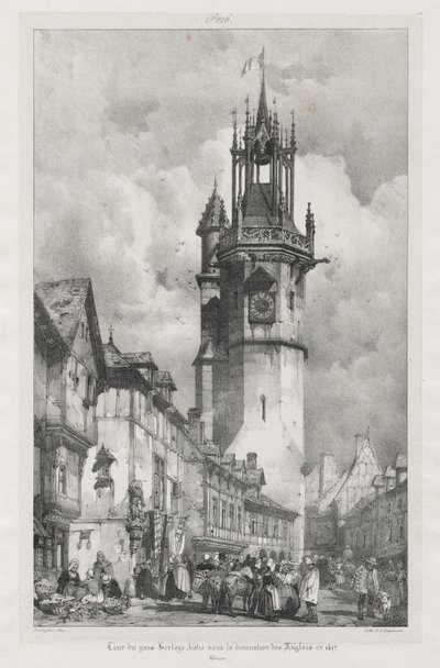 رحلات رائعة ورومانسية في فرنسا القديمة ، نورماندي: Tour du Gros-Horloge ، Evreux بواسطة ريتشارد باركس بونينجتون