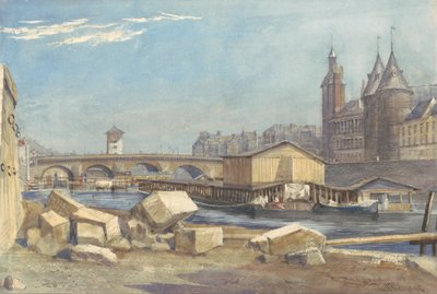 Ile de la Cité ، و Pont au Change ، و Conciergerie ، باريس ، 1837 بواسطة ريتشارد ريدجريف