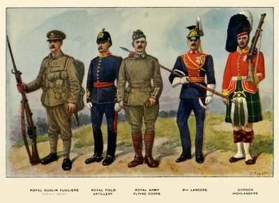 أنواع الجيش البريطاني ، 1919. بواسطة Richard Simkin