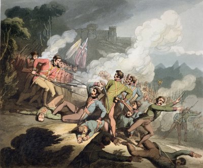 Busaco ، 27 سبتمبر 1810 ، من "انتصارات دوق ويلينغتون" ، نقش بواسطة T. Fielding ، حانة. 1819 بواسطة ريتشارد ويستال