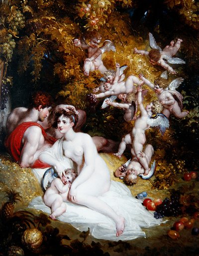 Vertumnus and Pomona ، c.1807 (زيت على لوح) بواسطة ريتشارد ويستال