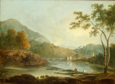 كاستل ديناس بران، لانغولين، حوالي عام 1771 (زيت على قماش) بواسطة ريتشارد ويلسون