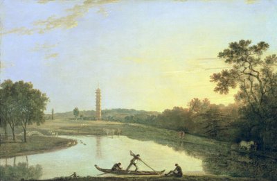 حدائق كيو: The Pagoda and Bridge بواسطة ريتشارد ويلسون